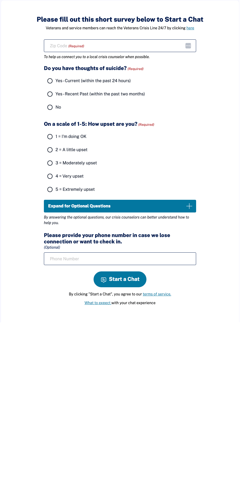 Redesigned pre-chat survey — animating between collapsed and expanded states