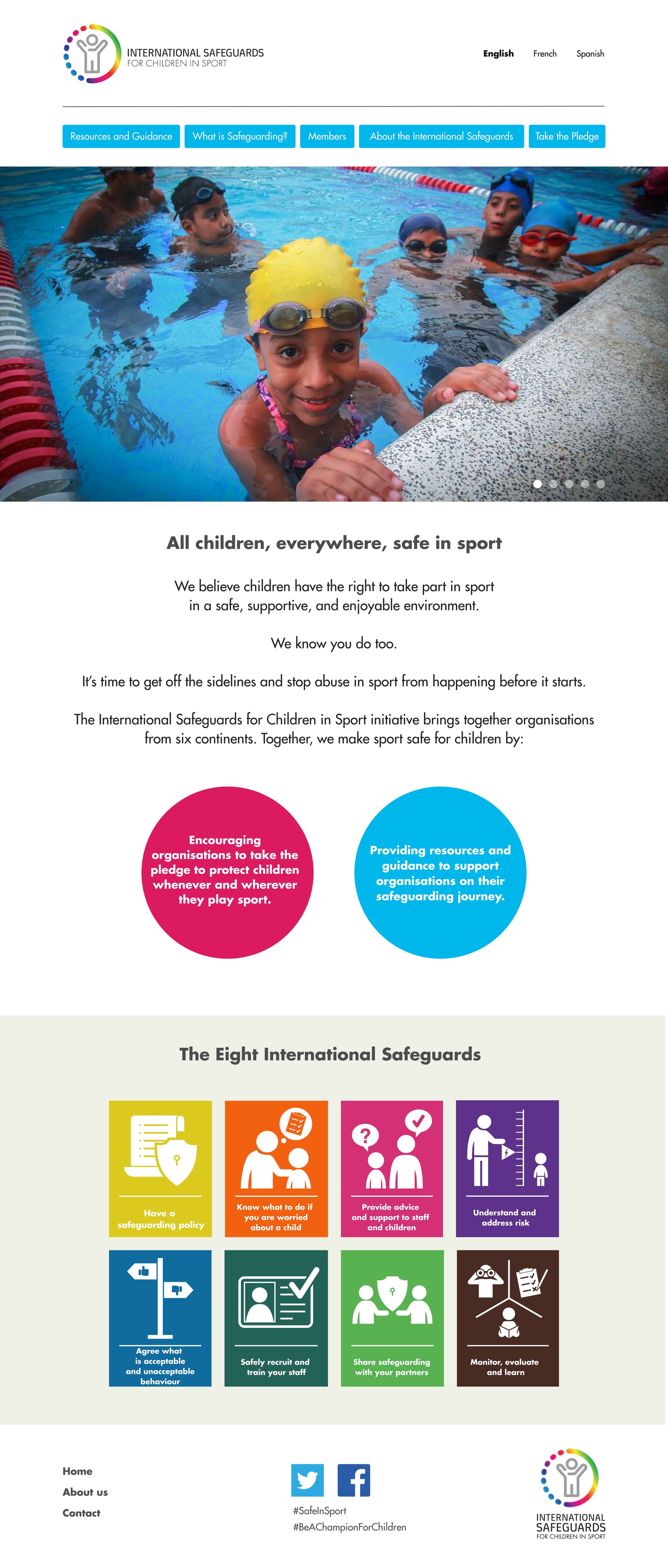 UNICEF ISCS homepage design