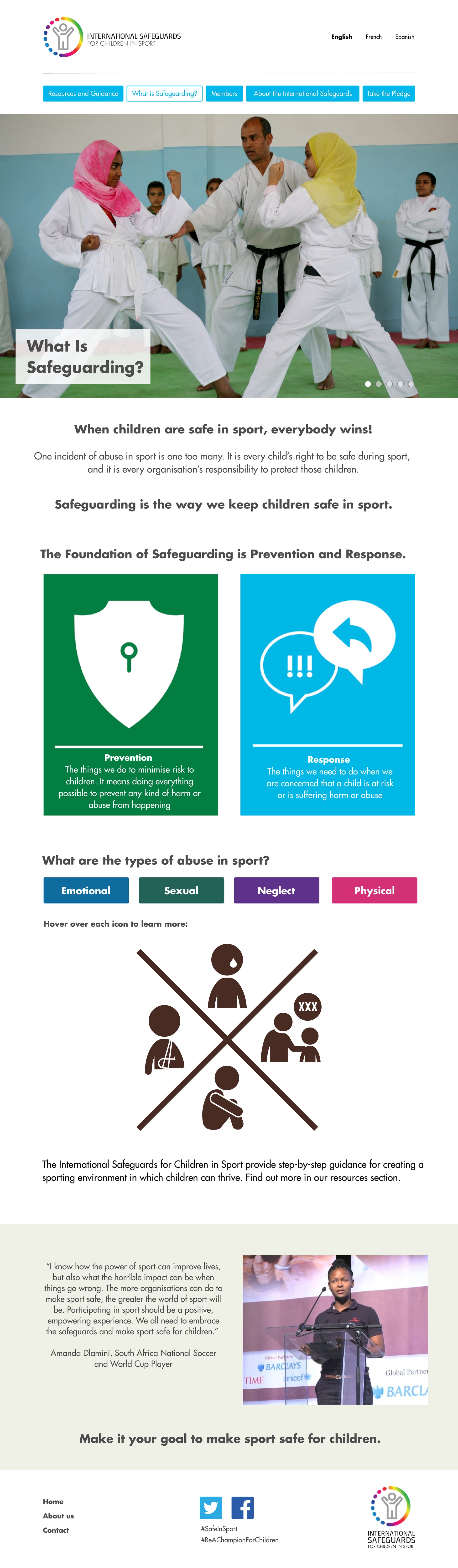What is Safeguarding page